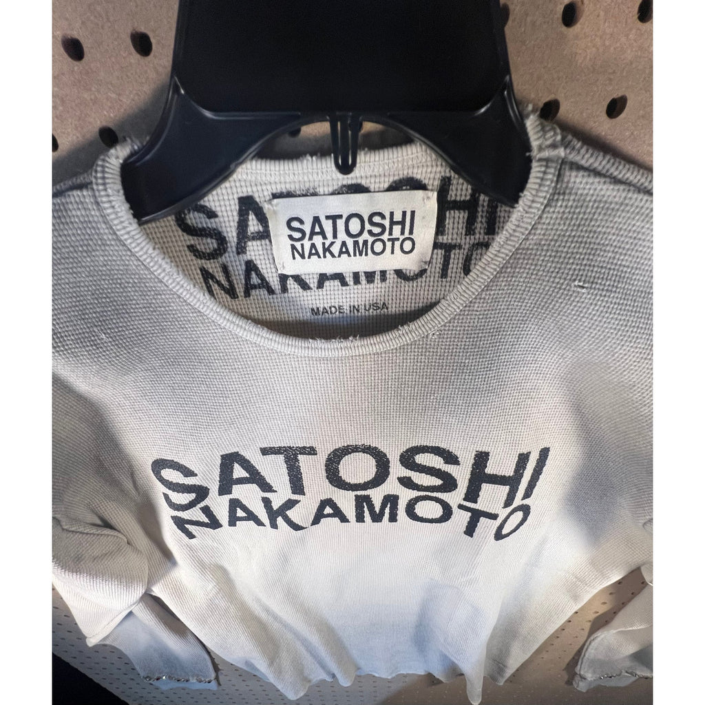 Satoshi Nakamoto Studded Thermal Longsleeve White XL