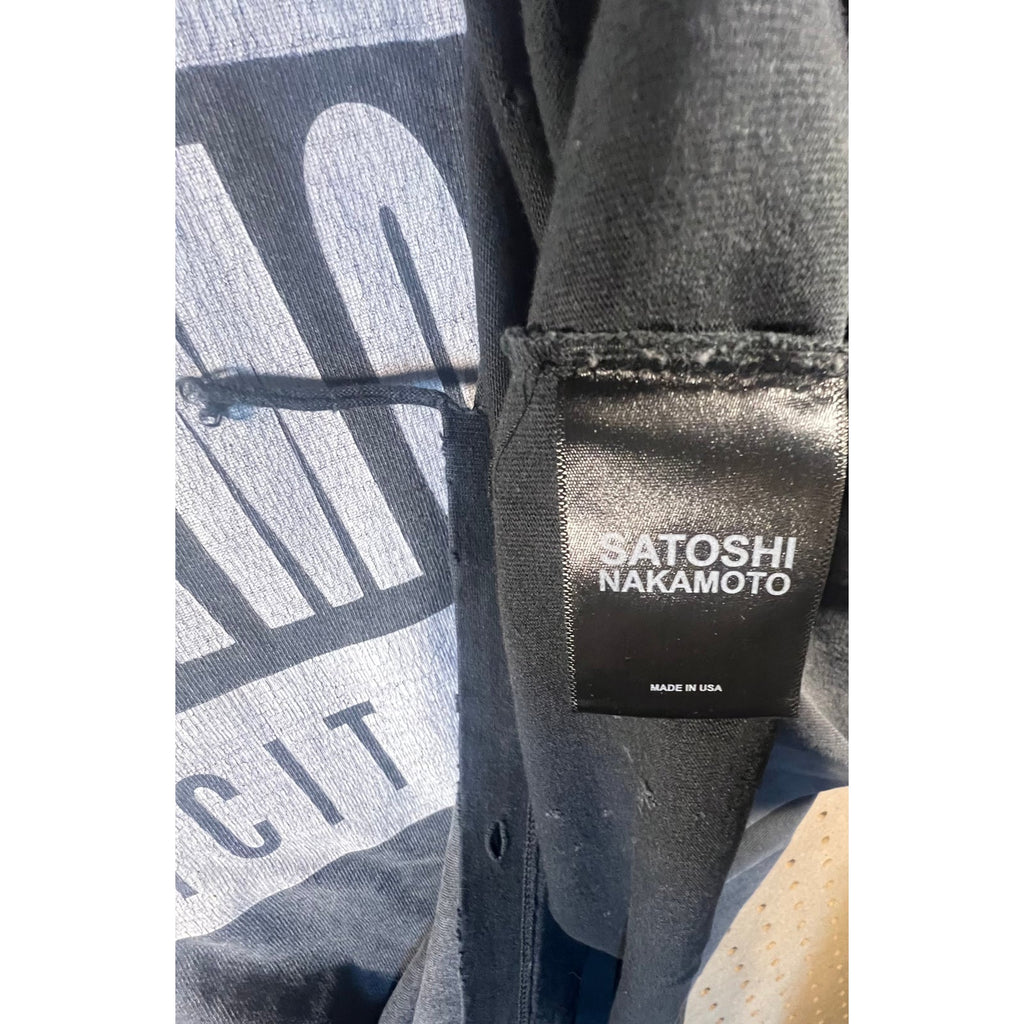 Satoshi Nakamoto Explicit Codex Tee Washed Black XL