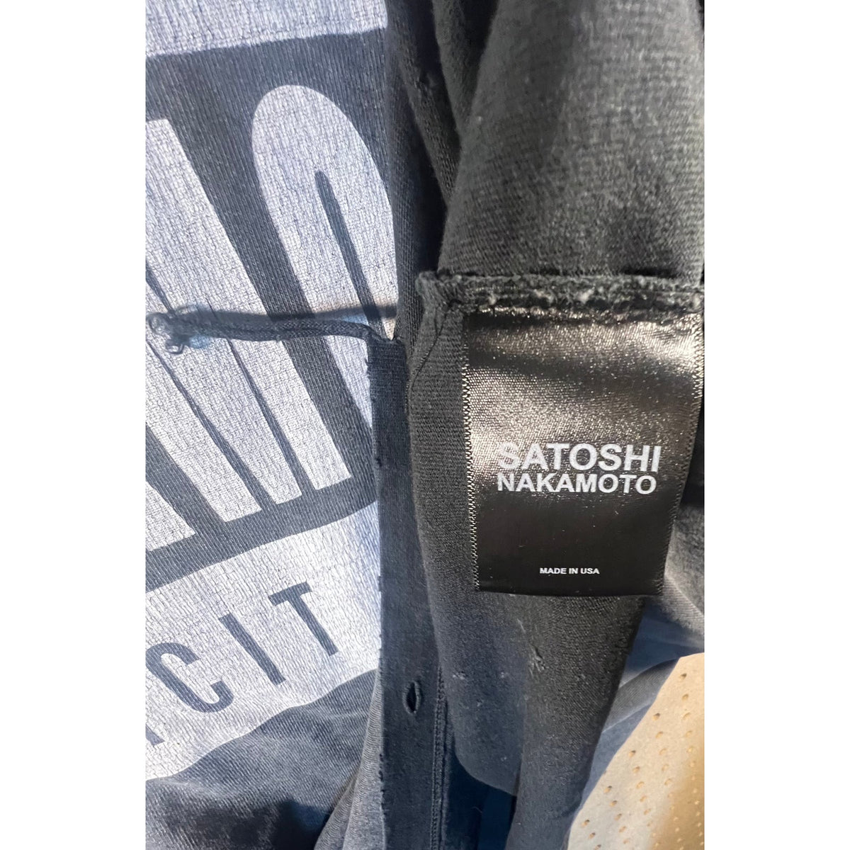 Satoshi Nakamoto Explicit Codex Tee Washed Black XL