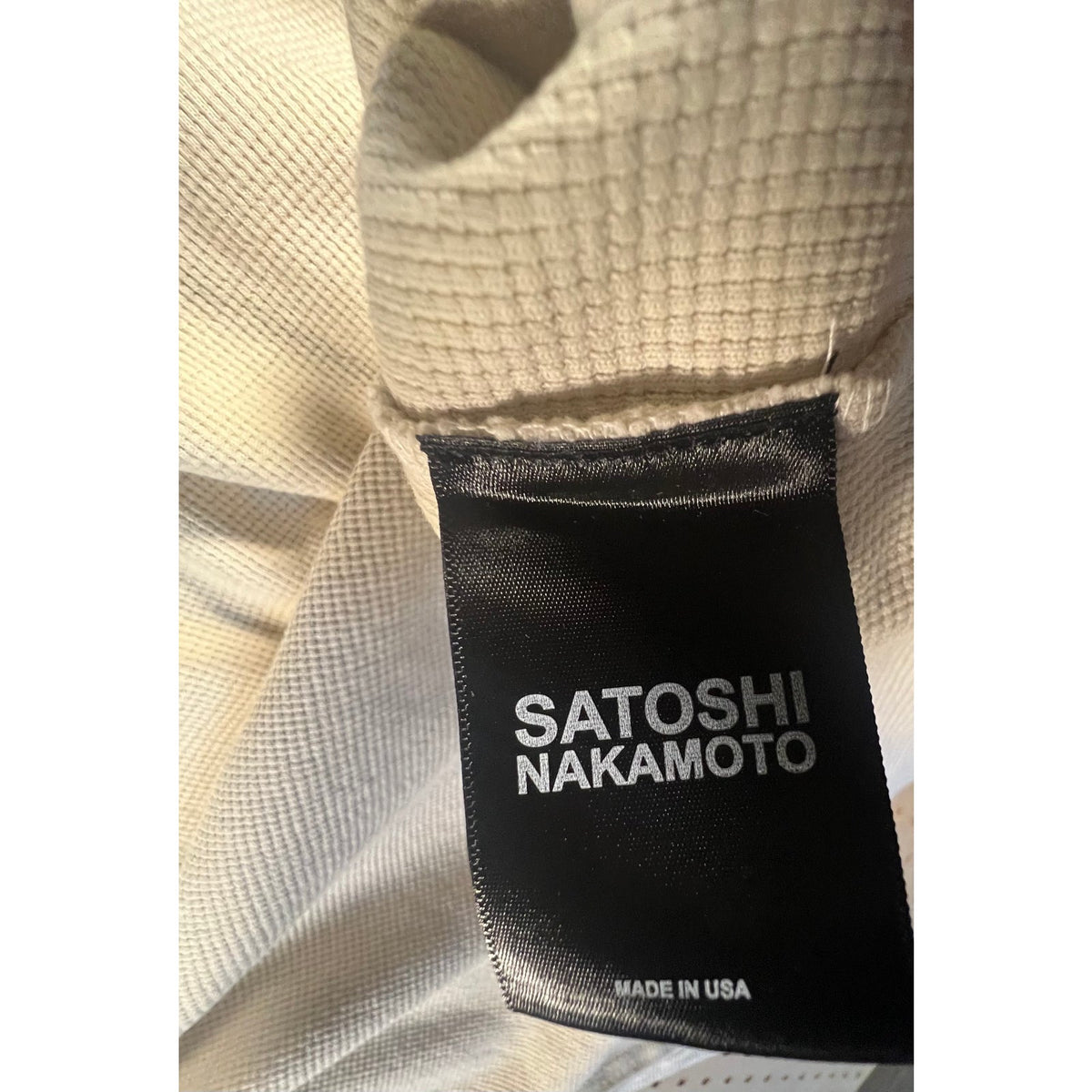 Satoshi Nakamoto Studded Thermal Longsleeve White XL