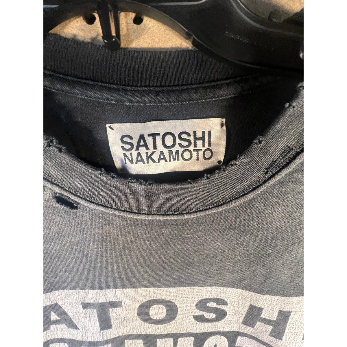 Satoshi Nakamoto Explicit Codex Tee Washed Black XL