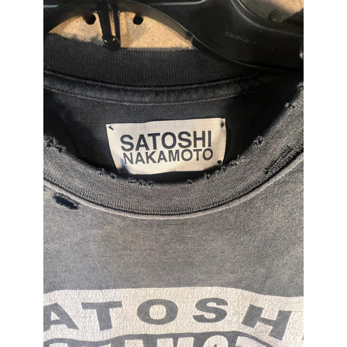Satoshi Nakamoto Explicit Codex Tee Washed Black XL